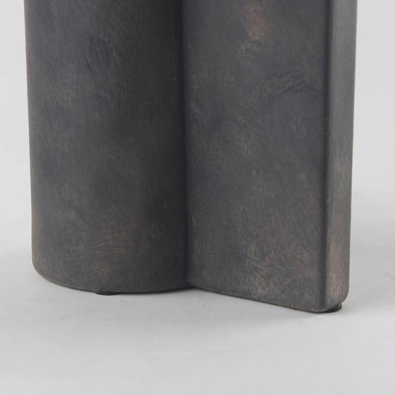 Sariah Black Ceramic Vase (11") - 9.1L x 8.3W x 10.8H