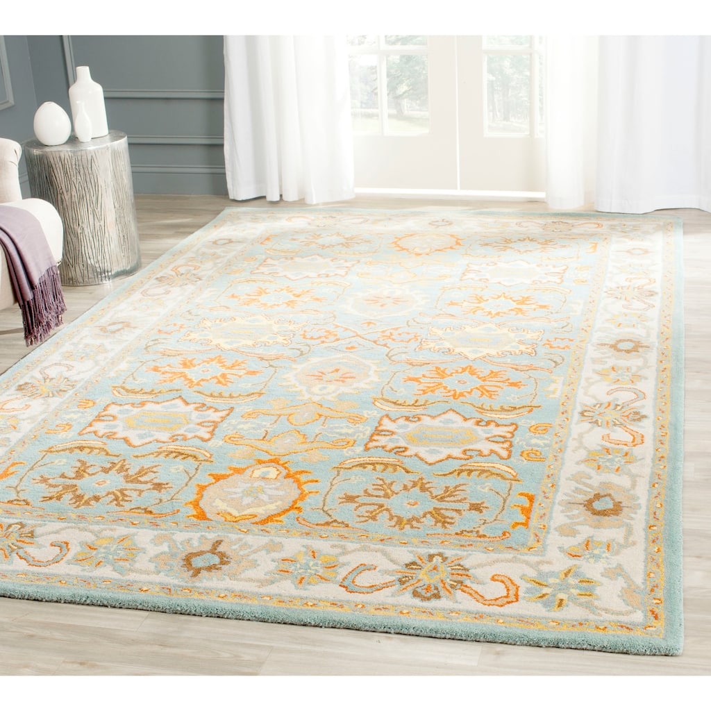 SAFAVIEH Handmade Heritage Dot Daisy Traditional Oriental Wool Rug