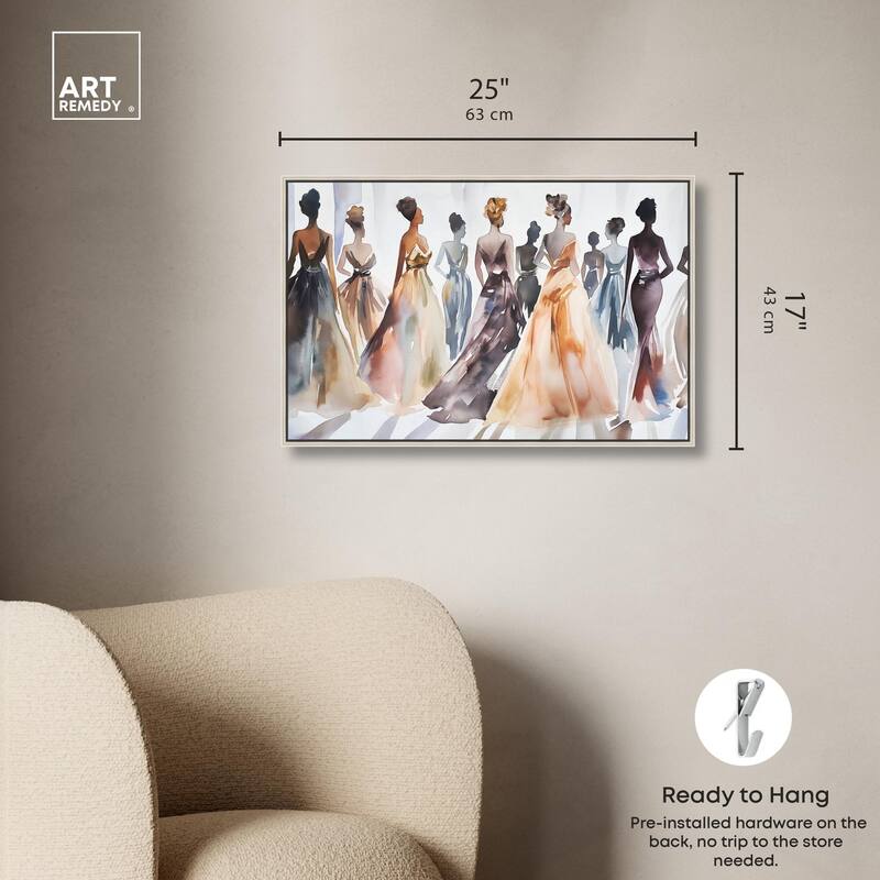 Model Lineup Canvas by Art Remedy