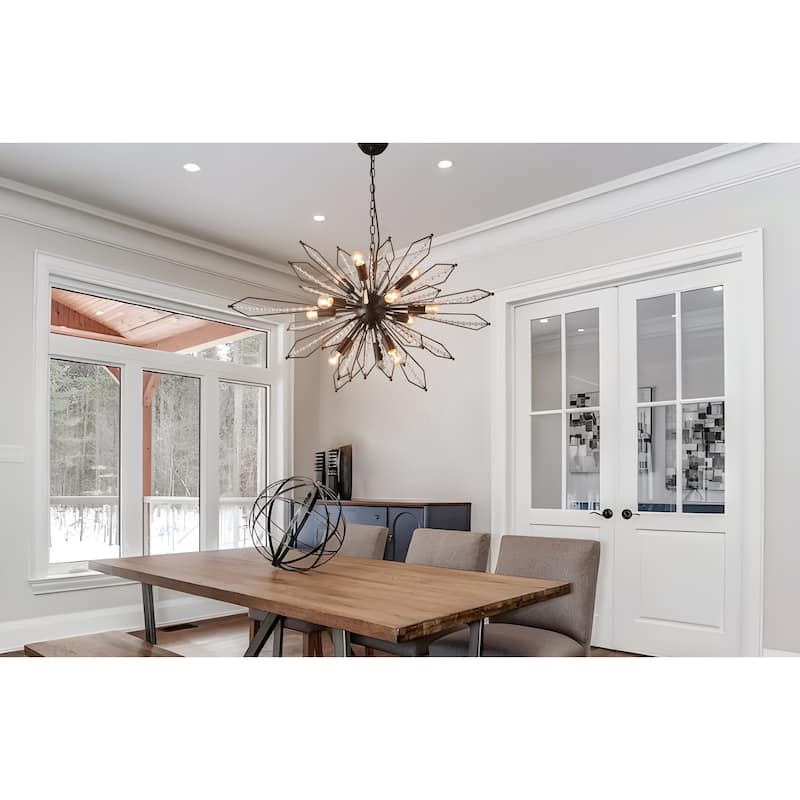 Orbital 12-Light Kitchen Island Pendant Sputnik Chandelier - N/A