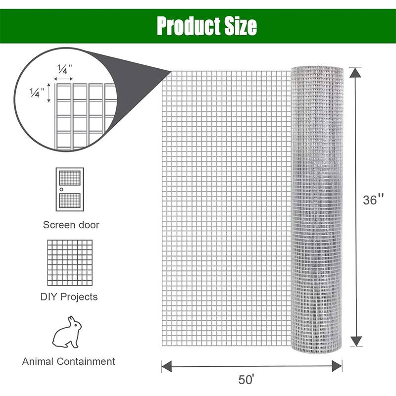 Versatile 1/4" Galvanized Wire Mesh for Small Animal Pens