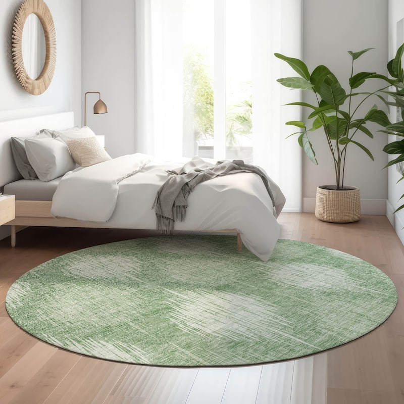 Premium Washable Super Soft Abstract Ombre Mayfield Rug - Mint - 8' x 8'