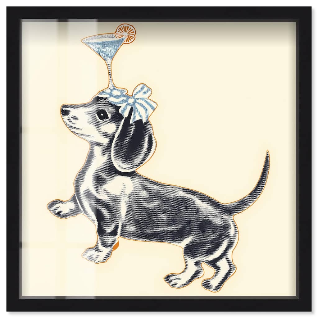 Martini Pup I Shadowbox by Art Remedy