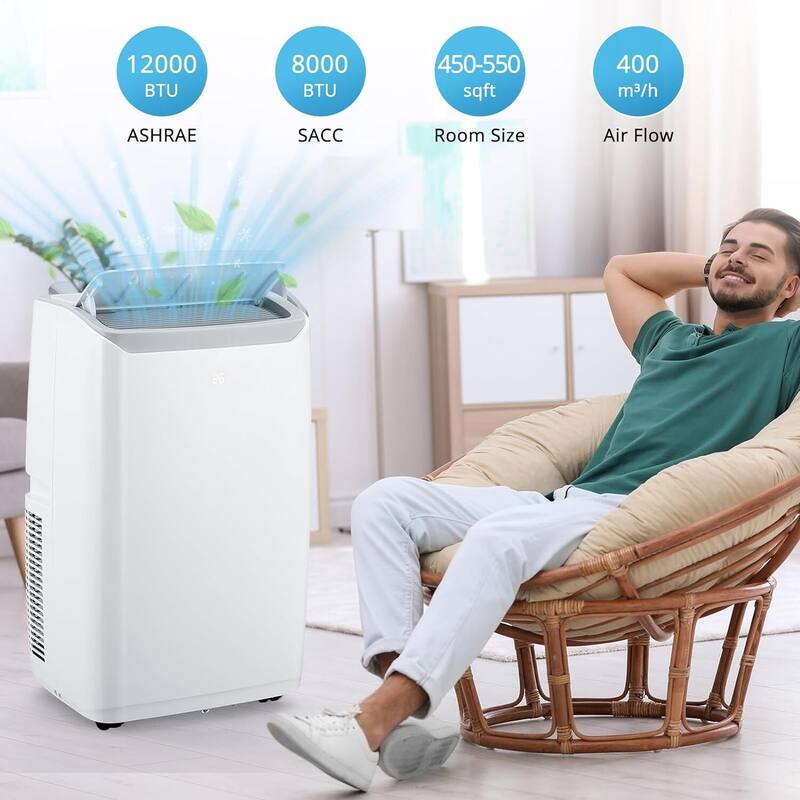 12000 BTU Portable Air Conditioner with Remote Control