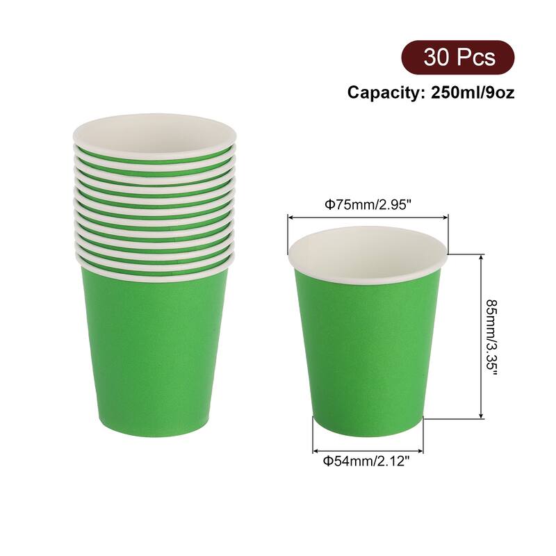 30 PCS Colorful Disposable Paper Cups, 9 OZ DIY Paper Cups for Parties