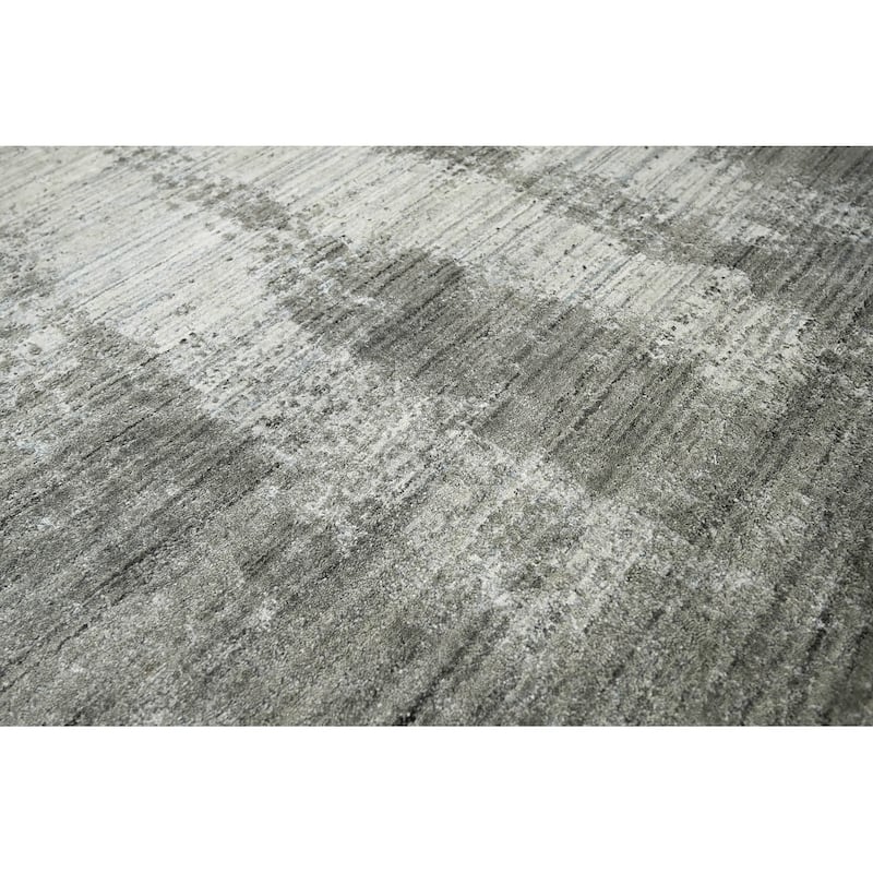 Hand Knotted 100% Wool Modern & Contemporary Oriental Area Rug Gray - 5' 1'' x 7' 10''