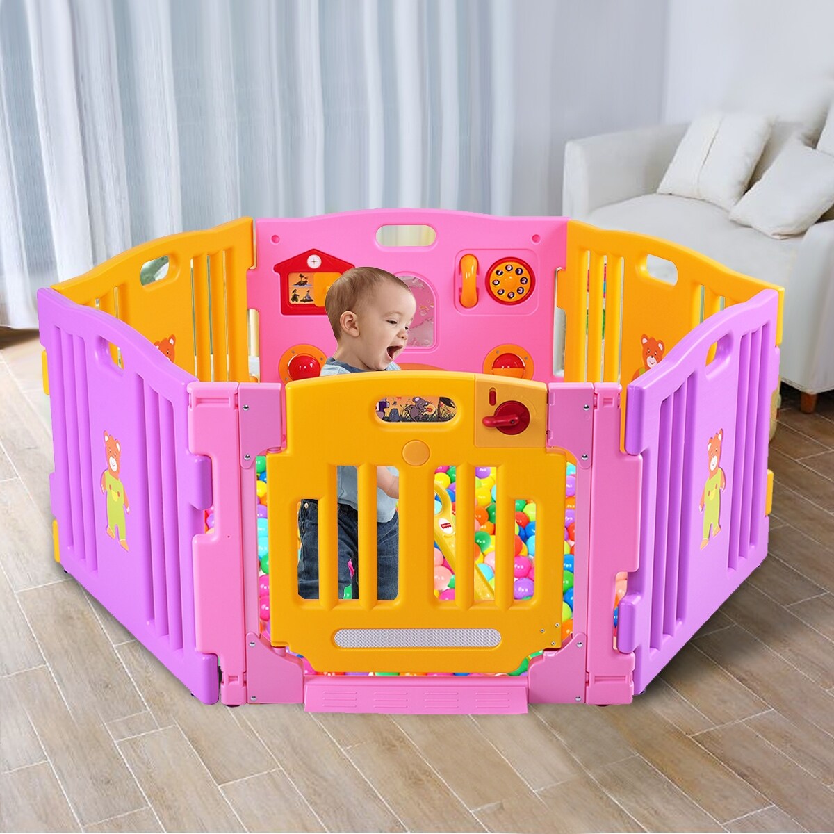 six panel play yard