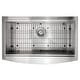 preview thumbnail 5 of 11, ZLINE 33 in. Moritz Farmhouse Apron Single Bowl Satin Steel Kitchen Sink with Bottom Grid