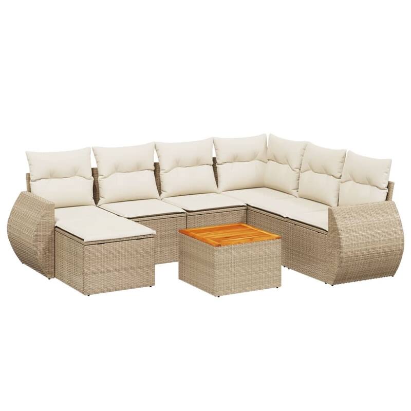 vidaXL Garden Sofa Set Black - 21.7 x 21.7 x 14.6