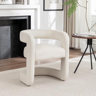 SEYNAR Modern Velvet E-Shaped Open Back Dining chair
