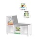 preview thumbnail 2 of 7, RiverRidge Home Book Nook White MDF Multi-Cubby Storage Bench Including 10 inch Bookshelves Set of 2