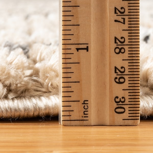 dimension image slide 0 of 4, Gertmenian Rafe Casual Bohemian Tribal Plush Short Shag Microfiber Indoor Area Rug Collection with Fringe