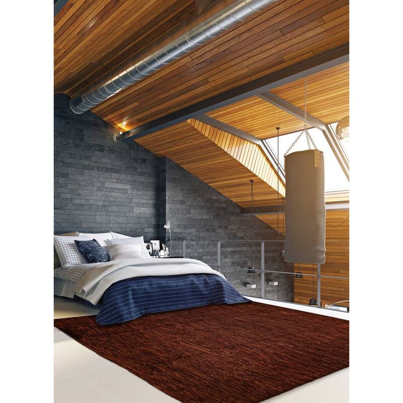 ECARPETGALLERY Flat-Weave Natural Brown Wool Tapestry Kilim - 11'7 x 11'5