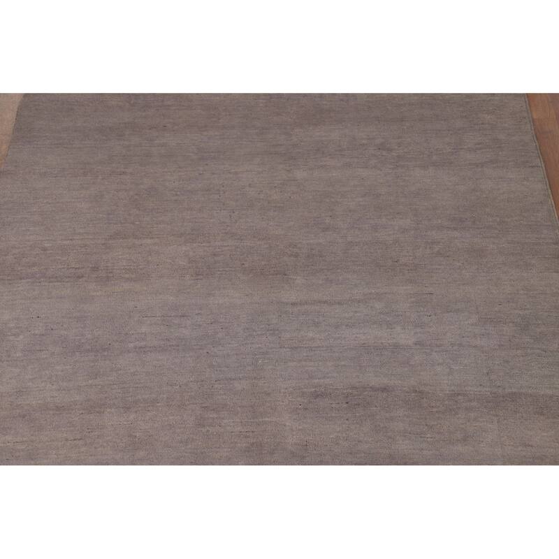 Gray Modern Gabbeh Oriental Area Rug Hand-Knotted Wool Carpet - 5'7"x 7'8"