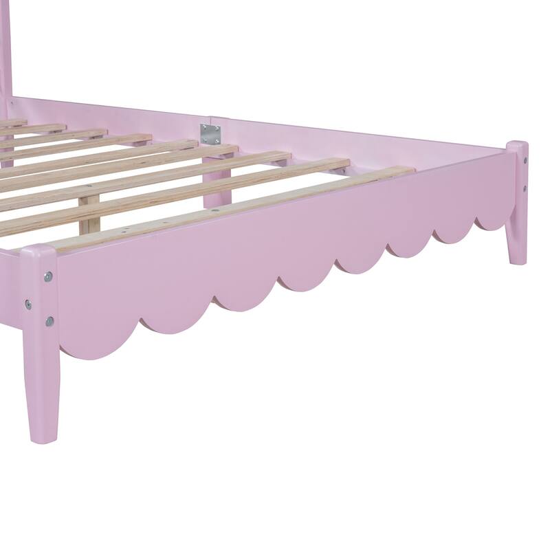 Vintage Style Platform Bed Frame