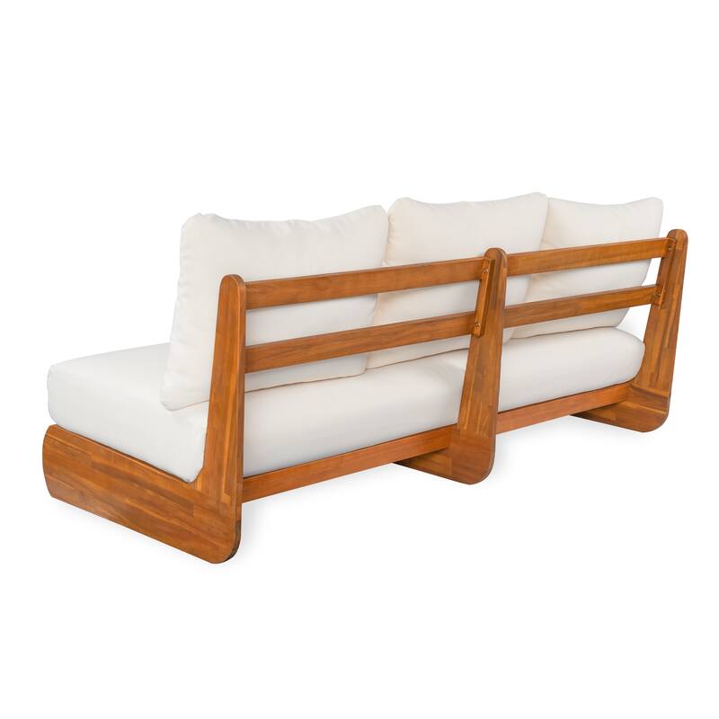 Christopher Knight Home - Solstice Acacia Wood Outdoor Sofa With Dual Chair