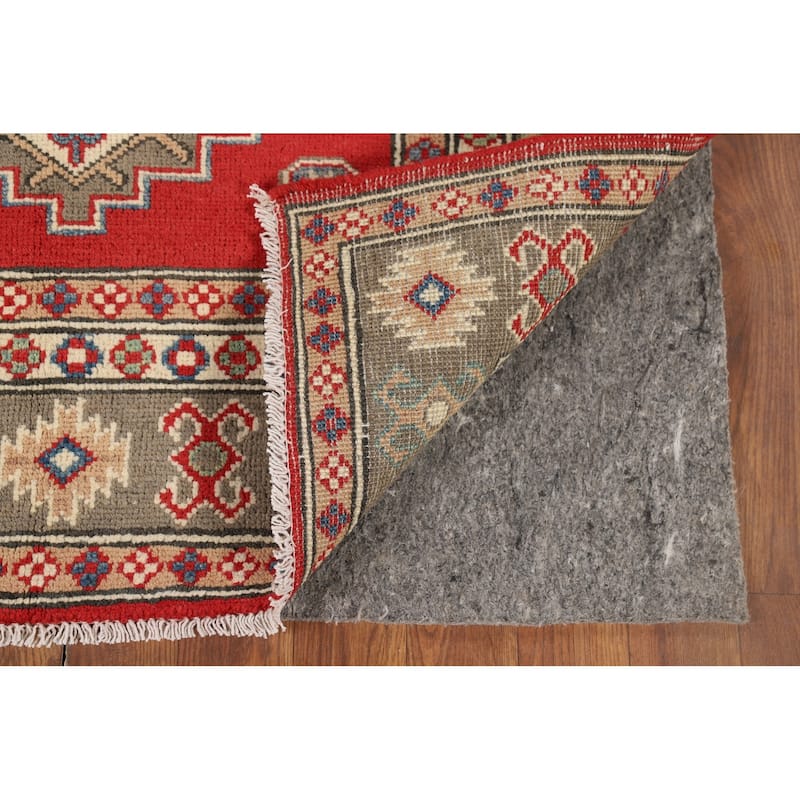 Kazak Foyer Rug Handmade Entryway Wool Carpet - 3'5" x 4'8"