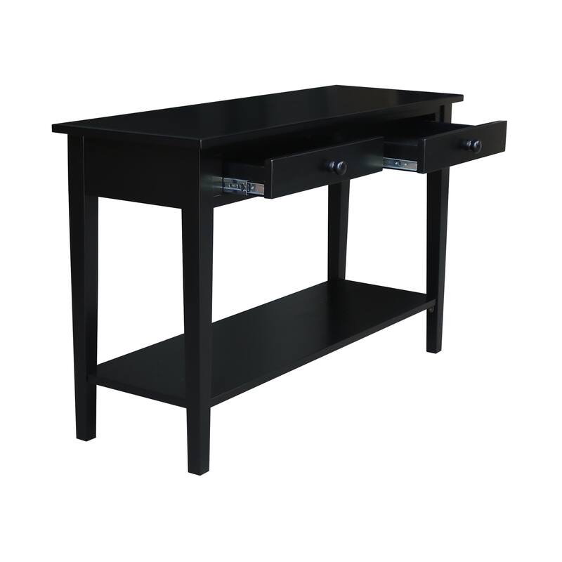 Spencer Solid Parawood Sofa Server Table - 48 in. W x 17 in. D x 30 in. H