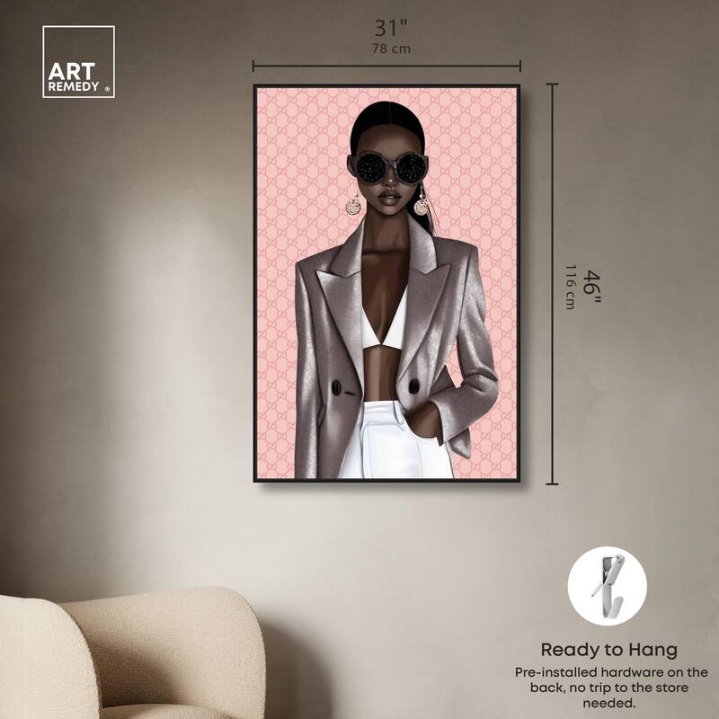 Cool Luxury Woman Canvas by Art Remedy