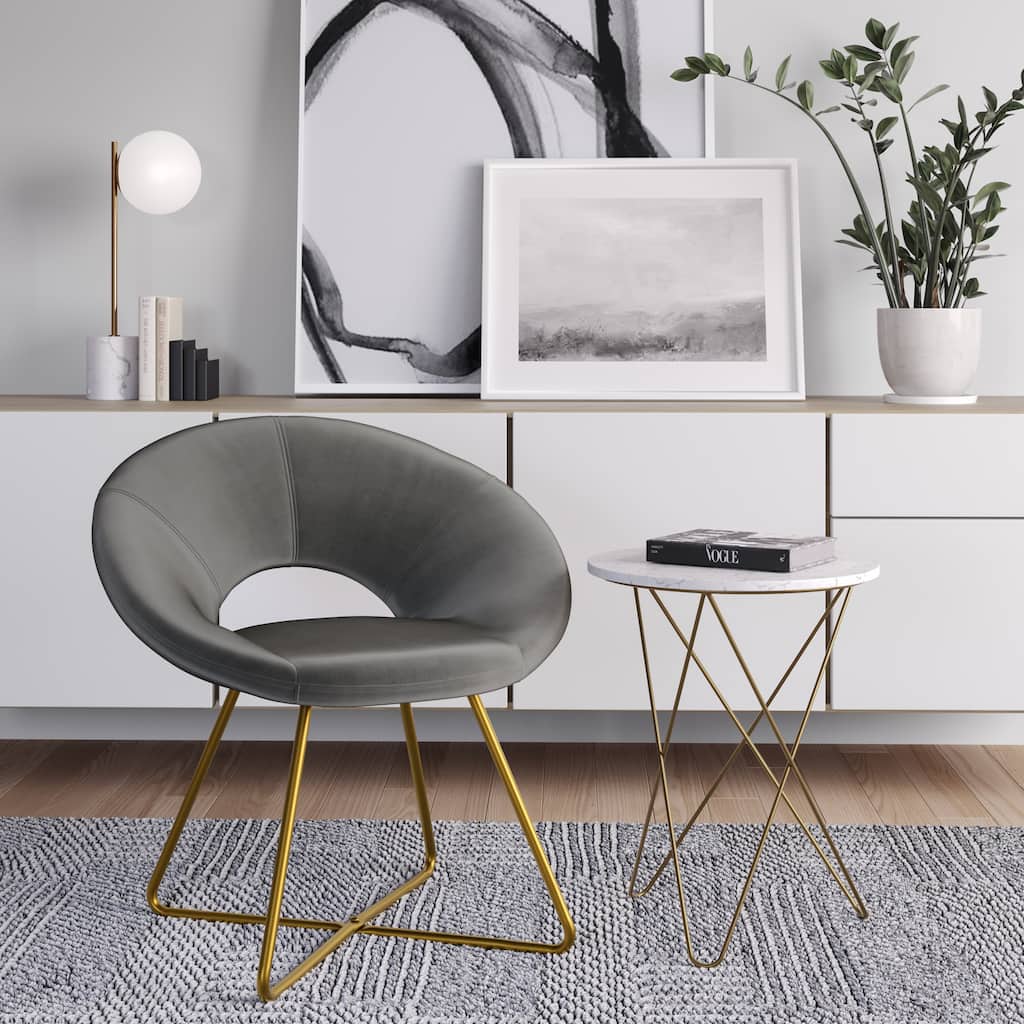 WYNDENHALL Laramie 24" Wide Mid Century Modern Accent Chair - 19.3" D x 26" W x 31.9"H