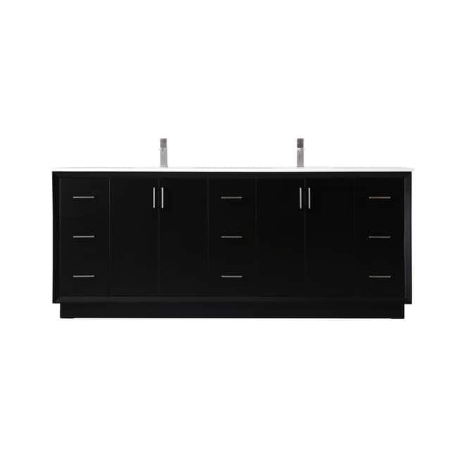 Elegant Lighting VF19684D Hayes 84" Free Standing Double Basin Vanity