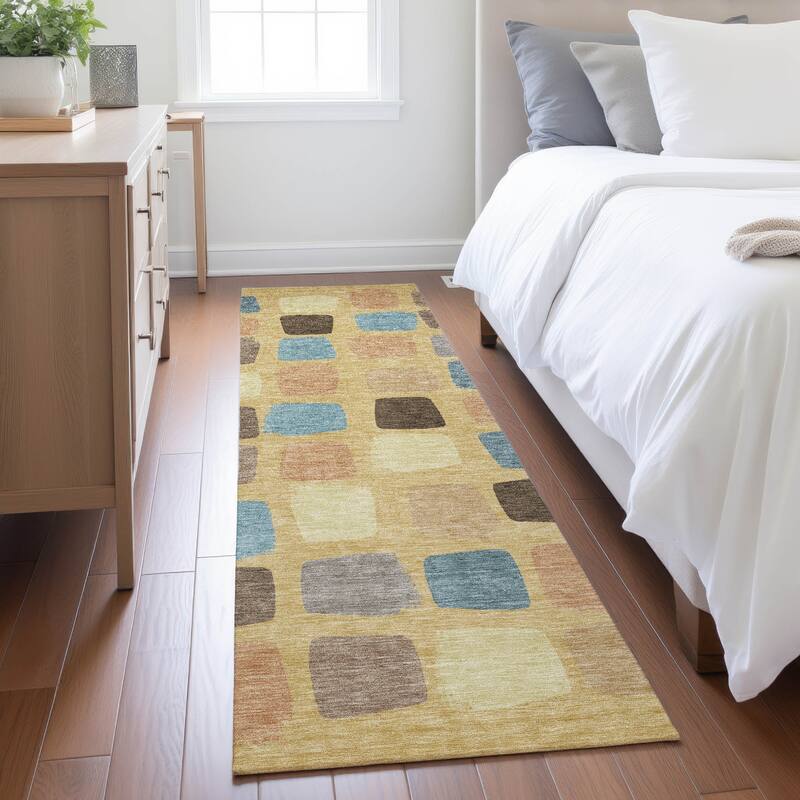 Machine Washable Indoor/ Outdoor Casual Hoppy Chantille Rug