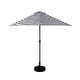 preview thumbnail 12 of 14, Soomer 9-Ft Half Umbrella with Fillable Black Base Black Stripe