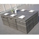 preview thumbnail 14 of 16, 11-Piece Patio Wicker Aluminum Dining Table Set w/ Chairs and Ottomans