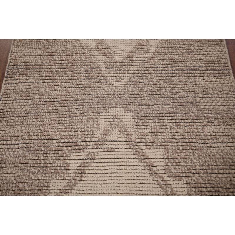Geometric Moroccan Oriental Accent Rug Handmade Wool Carpet - 2'9"x 5'4"