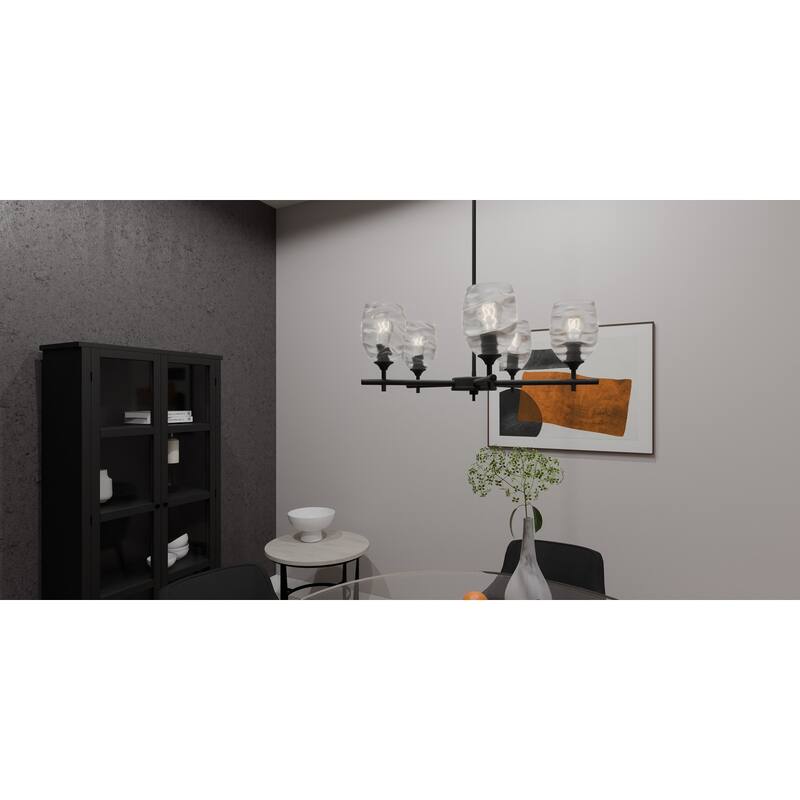 Lucy 5-Light Matte Black Chandelier
