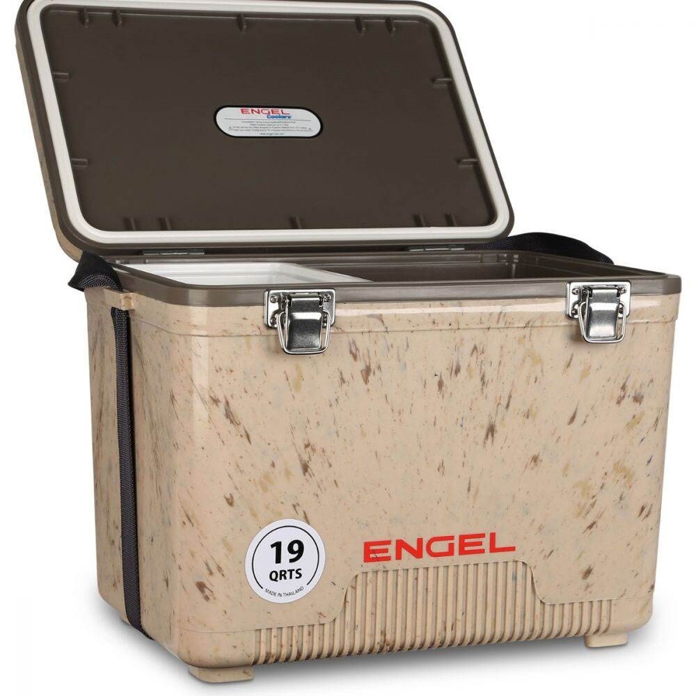 19 Quart-Lightweight Bait Dry Box Ice Cooler with Shoulder Strap-Sea Foam-NEW