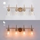 preview thumbnail 11 of 24, Modern 4/3/2-Light Farmhouse Linear Bathroom Vanity Lights Dimmable Wall Sconces with Clear Glass Shade