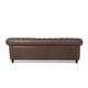 preview thumbnail 13 of 15, Litch Chesterfield Leather Tufted 3 Seater Top Grain Sofa by Christopher Knight Home