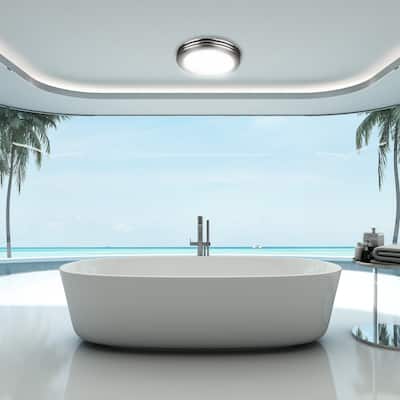 Akicon Exhaust Fan, Ultra Quiet 80 CFM 1.5 Sones Ventilation Exhaust Bathroom Fan with Light, 3 CCT LED Light, 3 Years Warranty