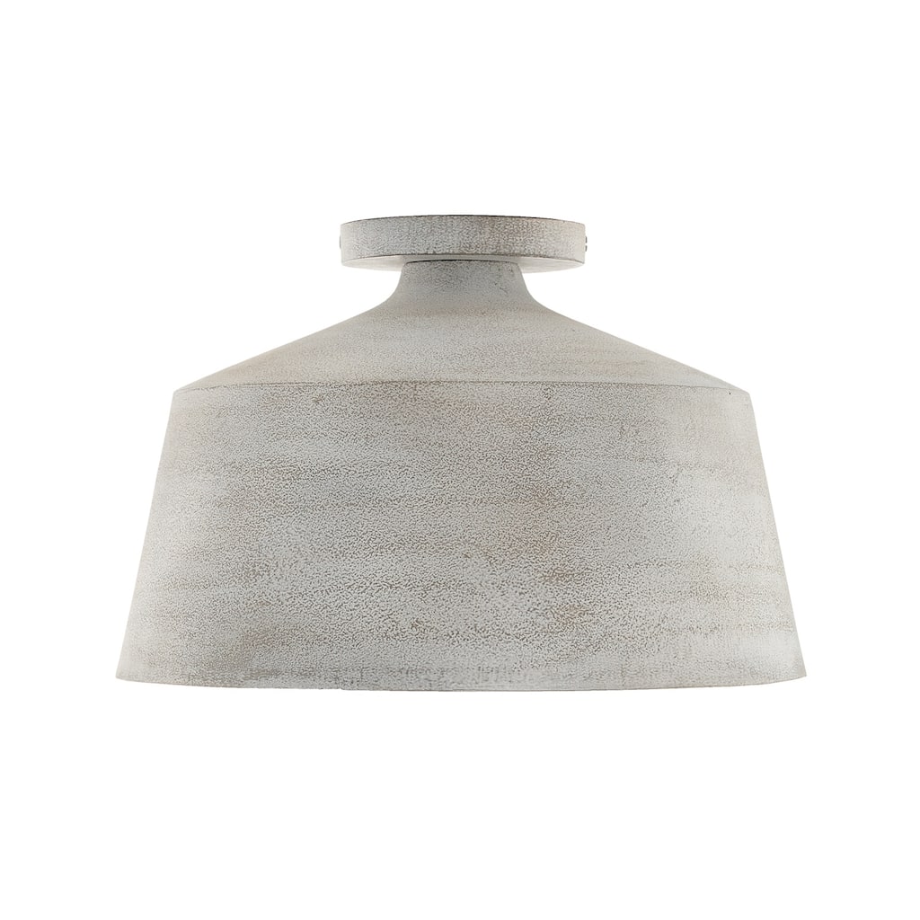 14"W x 9"H 1-Light Tapered Metal Semi Flush Light - 14"W x 9"H