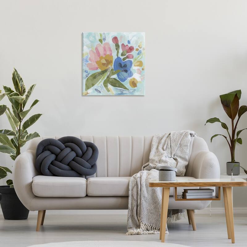 Stupell Stylish Pop Flowers Canvas Wall Art Design By June Erica Vess