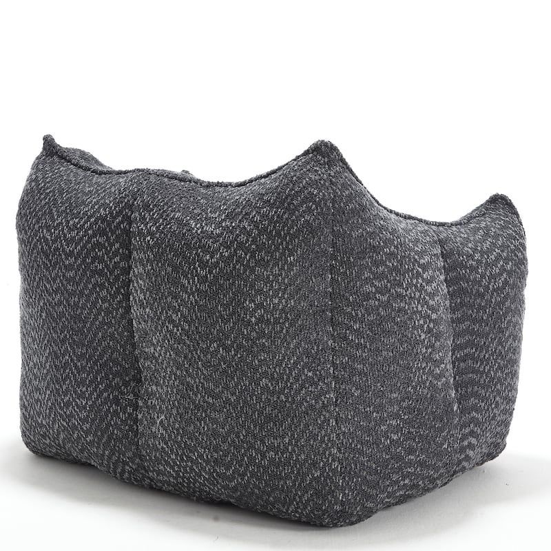 Chenille Square Lounge Chair with Armrests and High Resilience Foam Seat