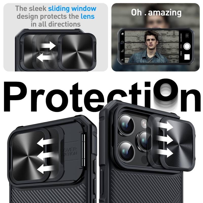 iPhone 16 Pro Max Camera Protection Kickstand - Case Compatible with Mag Safe, Protective Shockproof Military, Phone Case