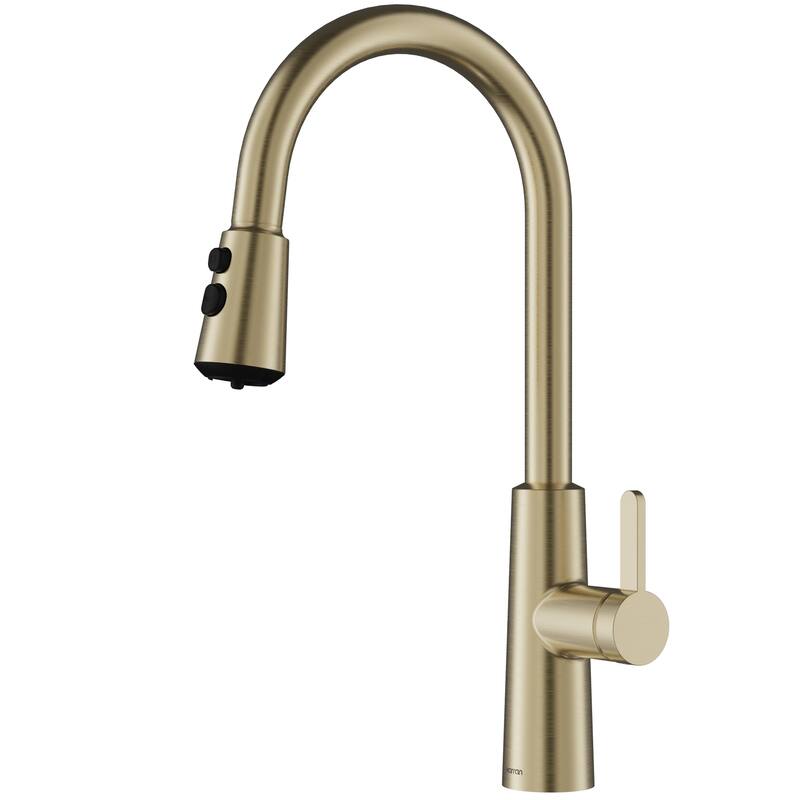 Karran Elmsworth Pull-Down Sprayer Kitchen Faucet - Spot-Free Champagne Bronze
