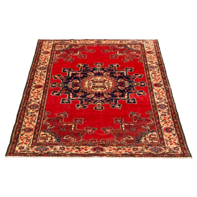ECARPETGALLERY Hand-knotted Anadol Red Wool Rug - 4'6 x 6'5
