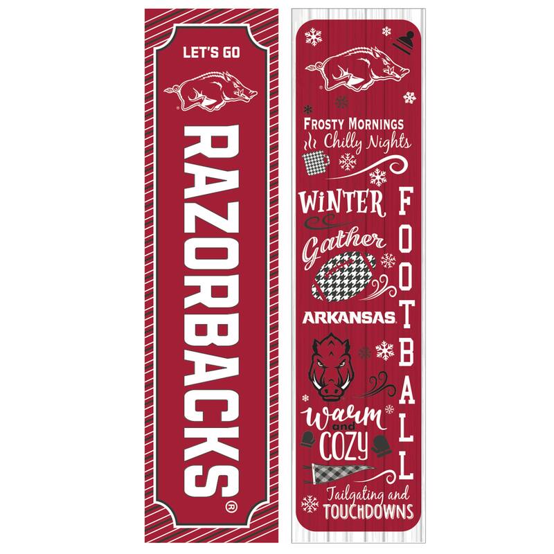 47" Double Sided Seasonal Porch Leaner, University of Arkansas - 47" x 11.25"