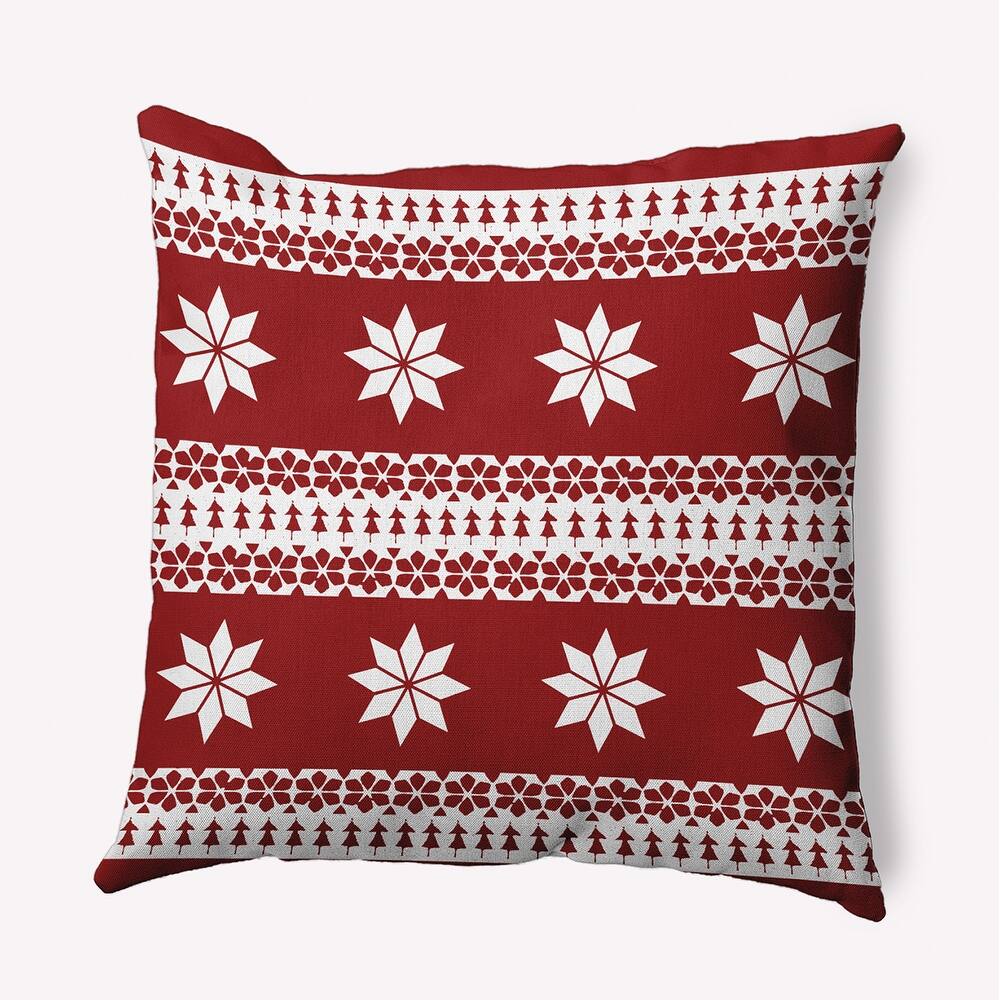 Poinsettia Charm Accent Pillow