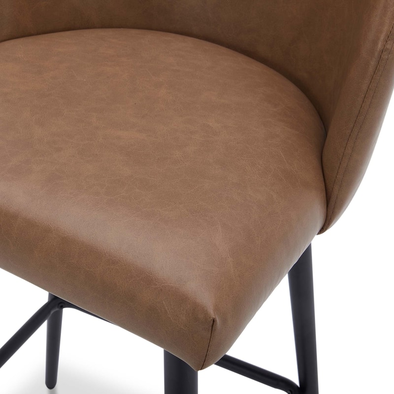 Charlotte Counter Height Swivel Barstool with Metal Legs Set