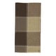 preview thumbnail 6 of 8, Stitched Design Plaid Table Napkins (Set of 4) - 20"x20" Mocha - Set of 4