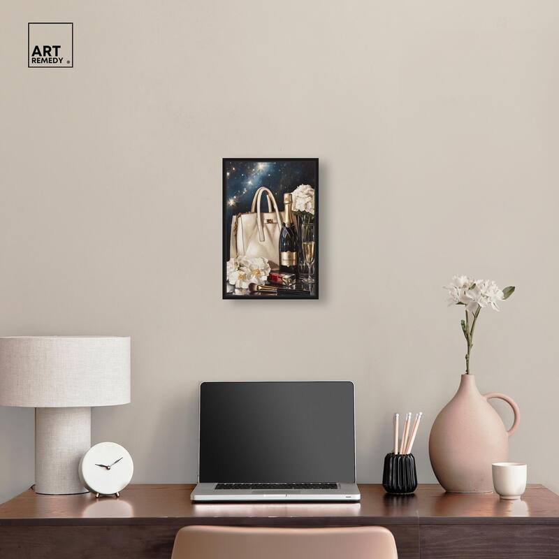 Cheers to Starry Glam Canvas by Art Remedy