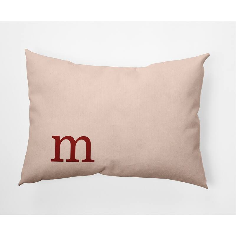 Modern Monogram Decorative Throw Pillow - 14" x 20" - m