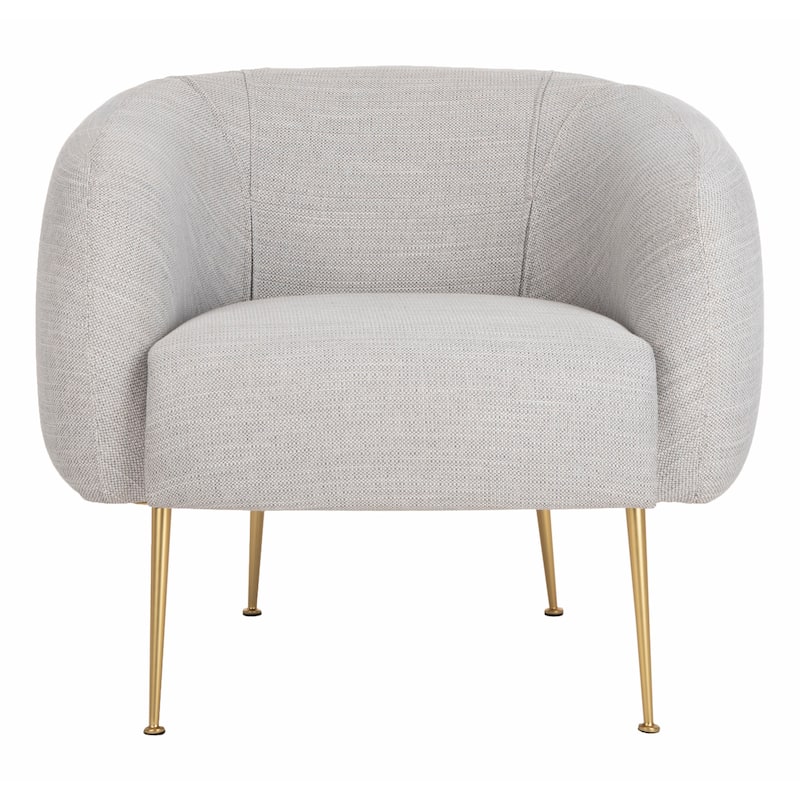 SAFAVIEH Couture Griseldis Stone Polyester Blend Accent Chair - 33" W x 30" D x 29" H - 33Wx30Dx29H