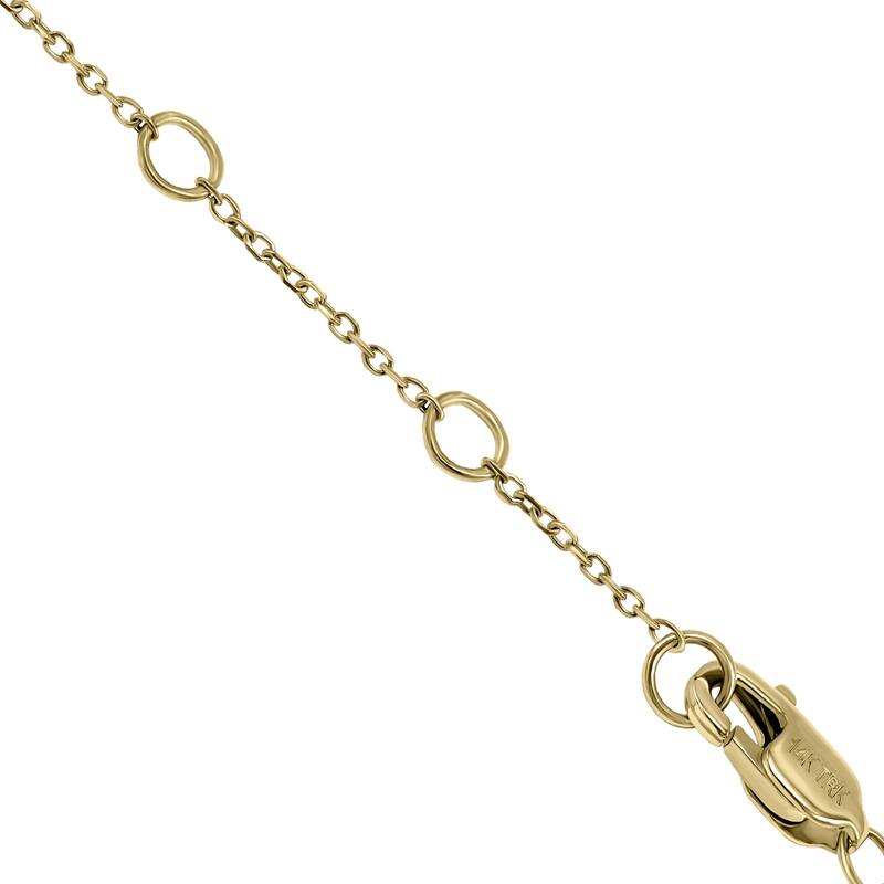 Marquee 1/4 Carat TW Bezel Set Genuine Diamond Station Bracelet in 14K Yellow Gold