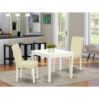 Square Kitchen Table Set with Chairs - 36 Inch Dining Table & 2 Parsons ...