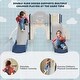 preview thumbnail 30 of 43, 7 in 1 Toddler Slide Playset, Kids Climbers Playground with Double Slides, Arch Tunnel, Ring Toss and Basketball Hoop